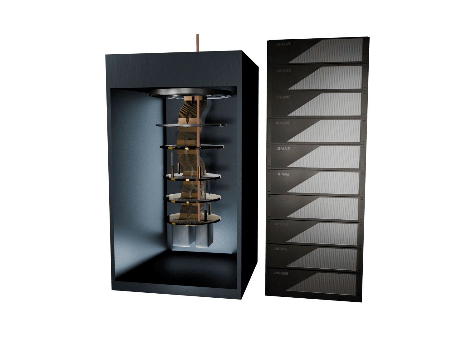 Grappe de QPU en réseau connectée par des modules SilQ